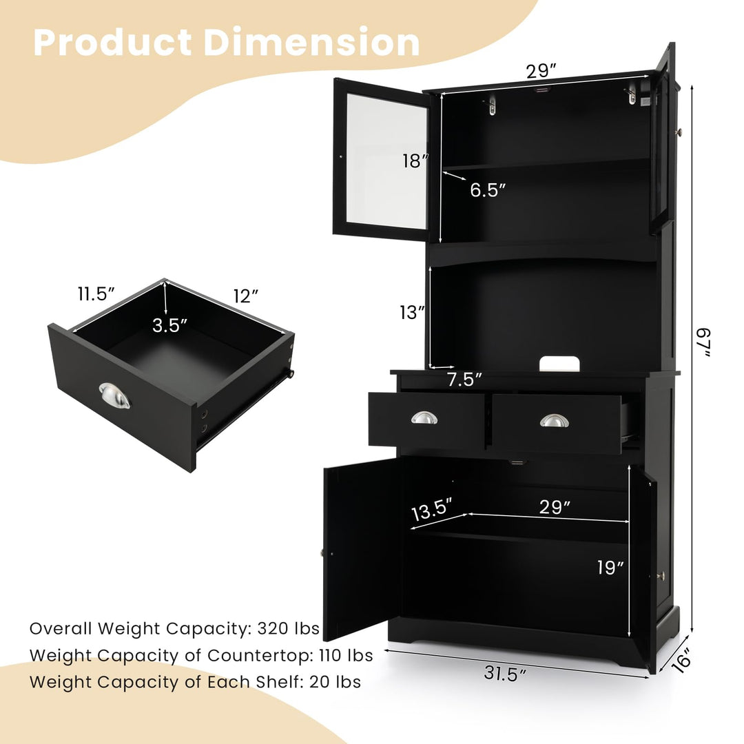 67" Pantry Organizers and Storage - Giantex