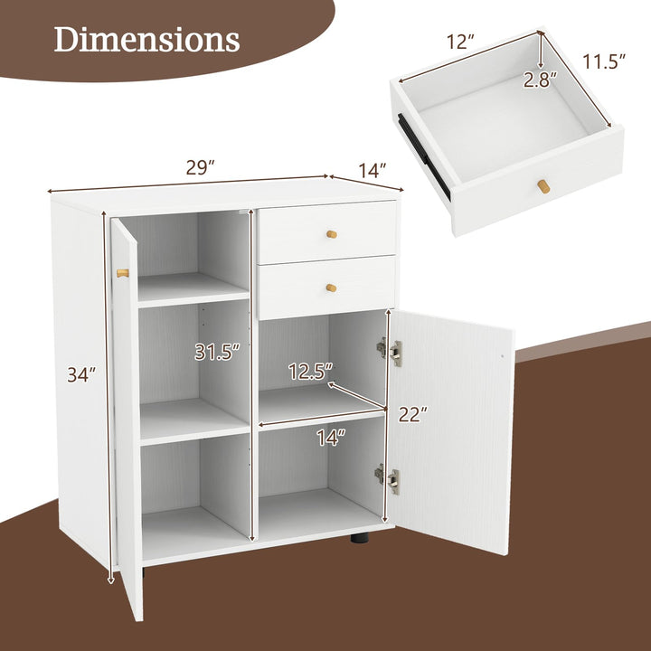 Giantex Sideboard Buffet Cabinet Modern Sideboard Storage Cabinet