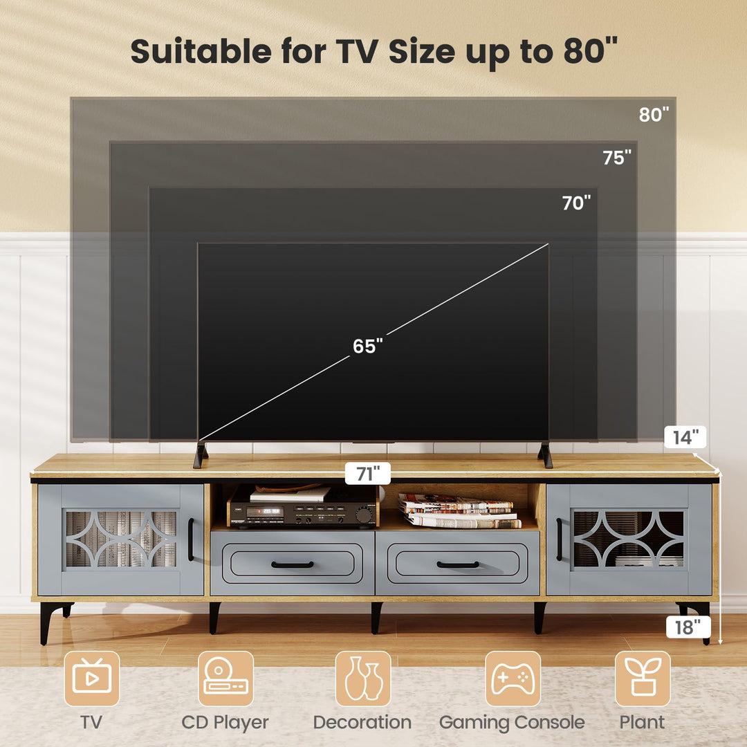 Giantex Wood TV Stand for TVs up to 80"