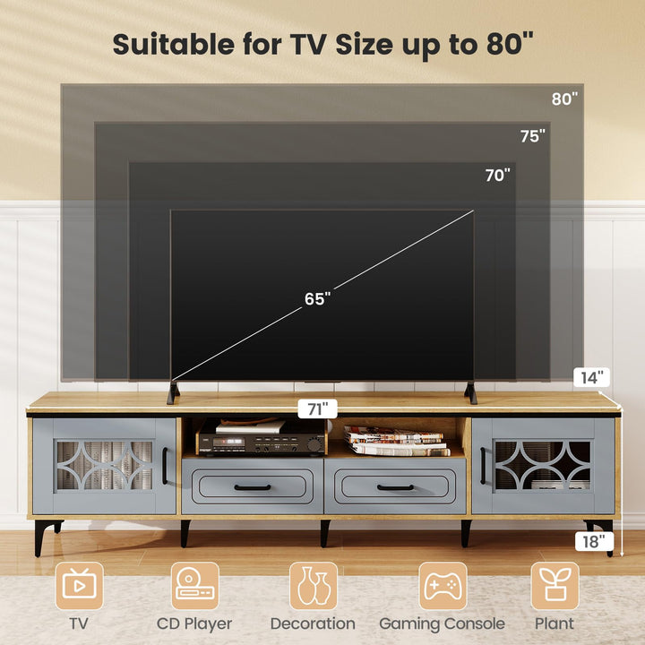 Giantex Wood TV Stand for TVs up to 80"