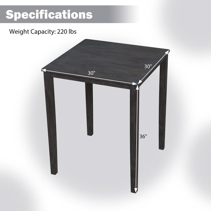 Giantex Square Dining Table with Solid Wood Frame