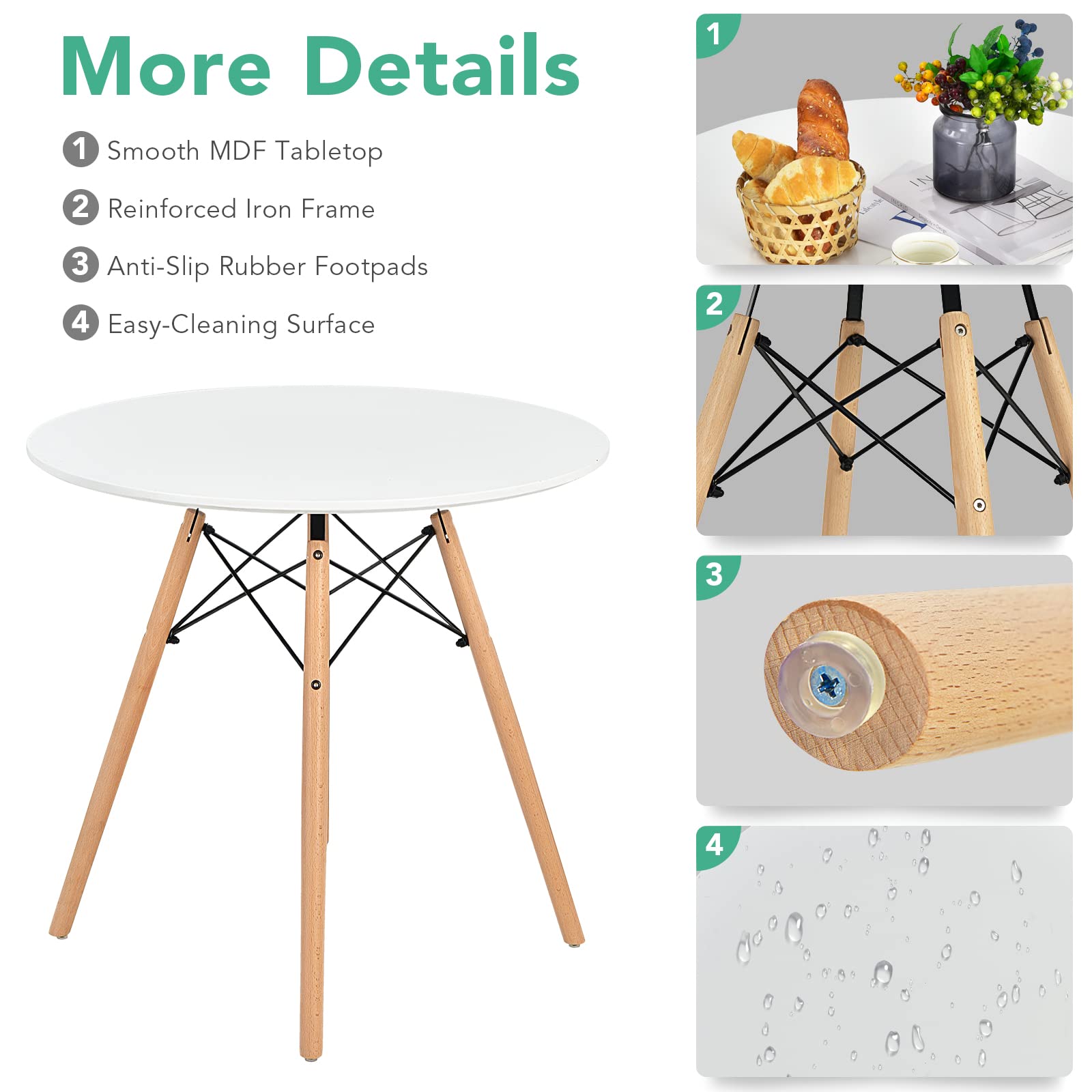 Giantex Dining Table Set for 2 or 4