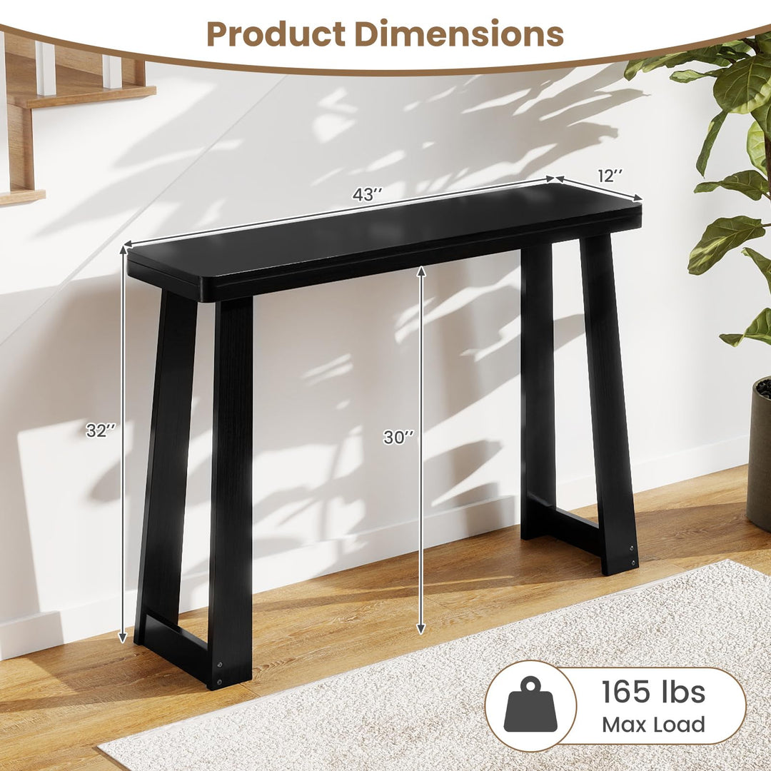 Giantex Narrow Long Console Table Behind The Couch