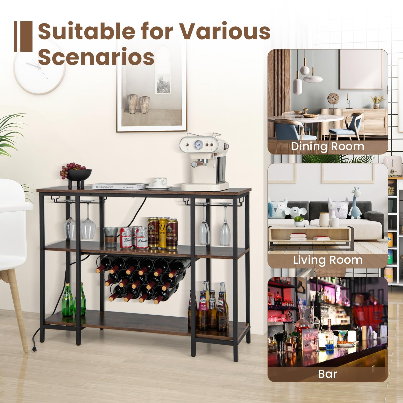 Giantex Wine Rack Freestanding Floor