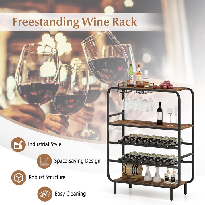 Giantex Industrial Wine Rack Freestanding Floor