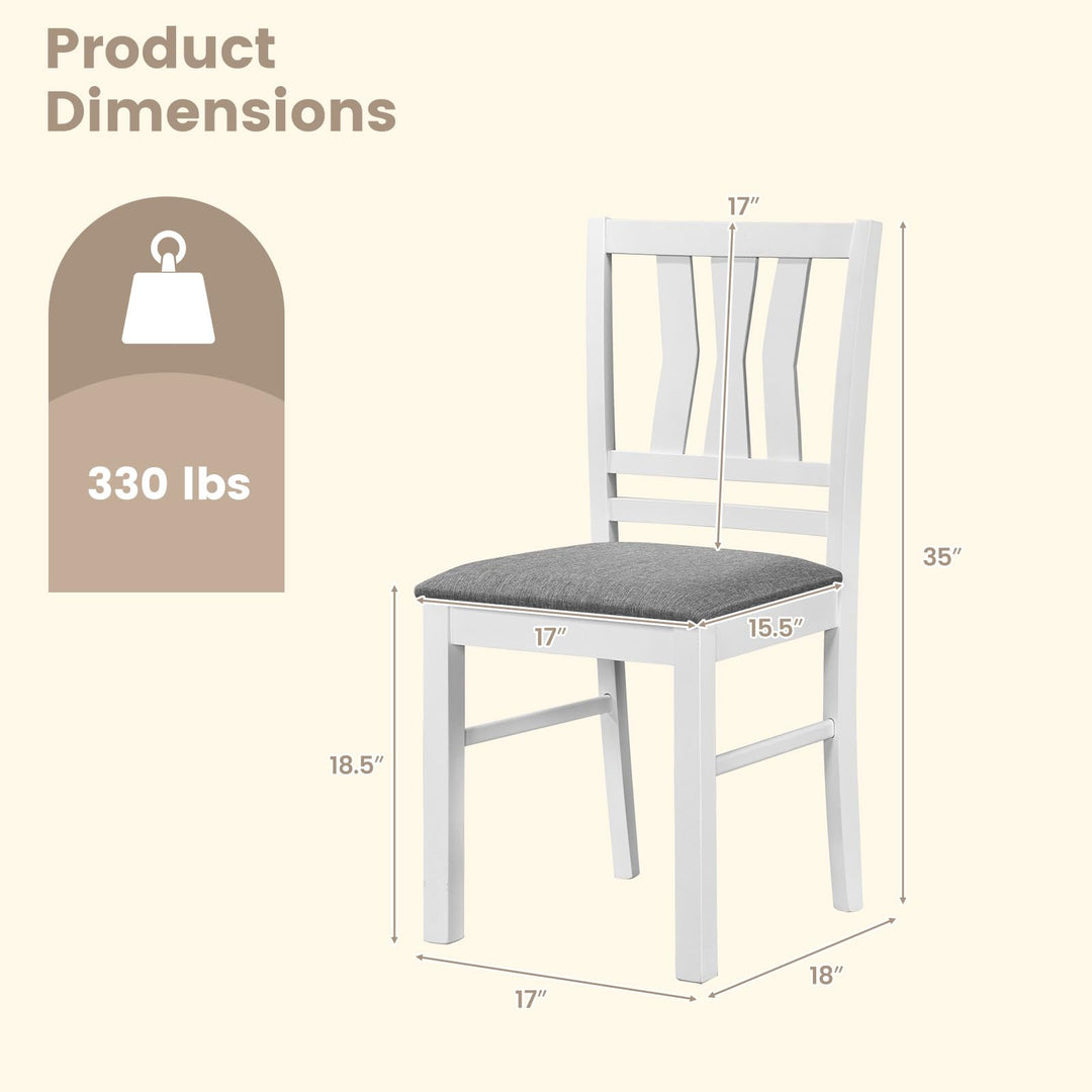 Giantex Wood Dining Chairs Set of 2/4 with Slat Back