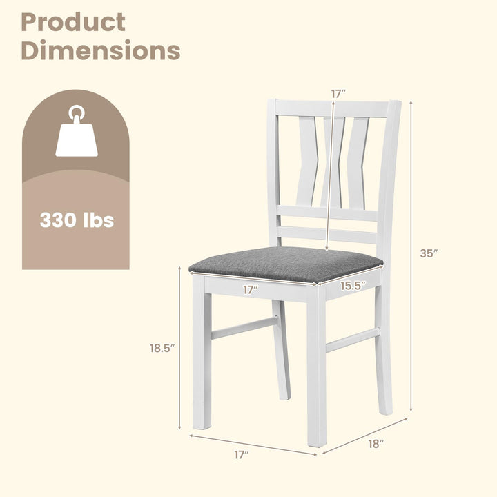 Giantex Wood Dining Chairs Set of 2/4 with Slat Back