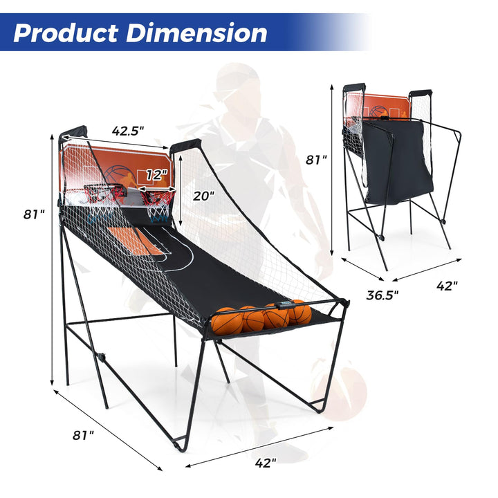 Giantex Arcade Basketball Game Indoor Dual Shot with 8 Game Modes
