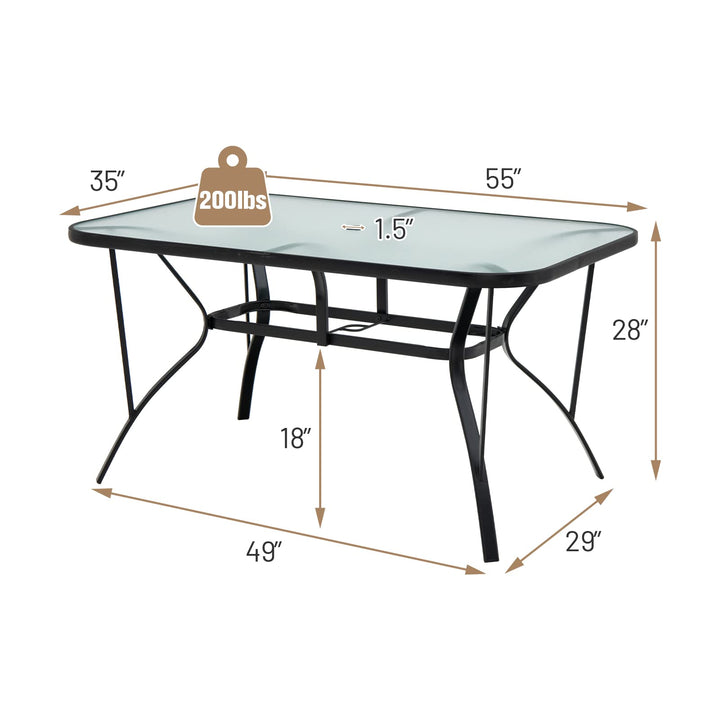Giantex Patio Dining Table for for 4-6 Person