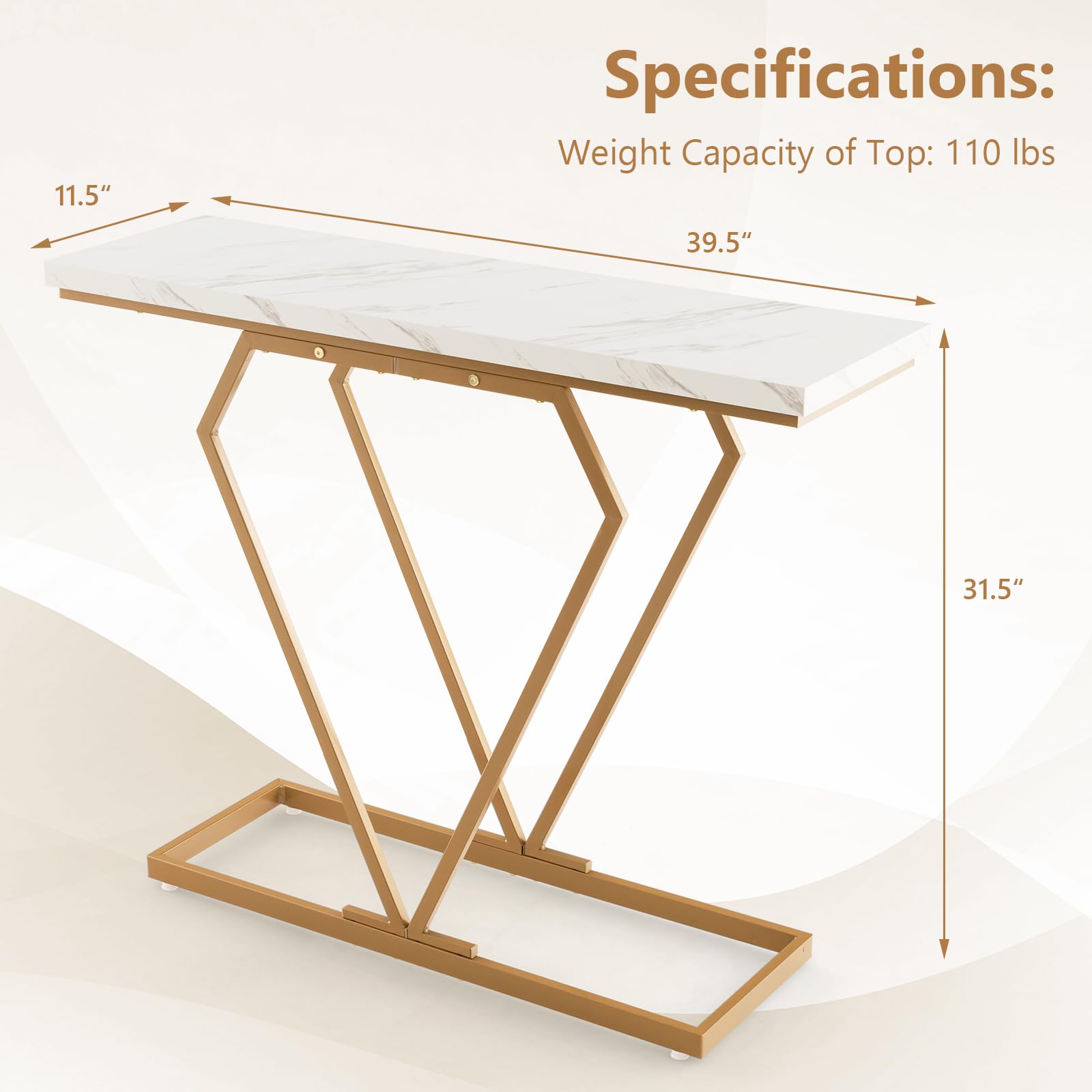 Giantex 39.5-Inch Modern Entryway Table