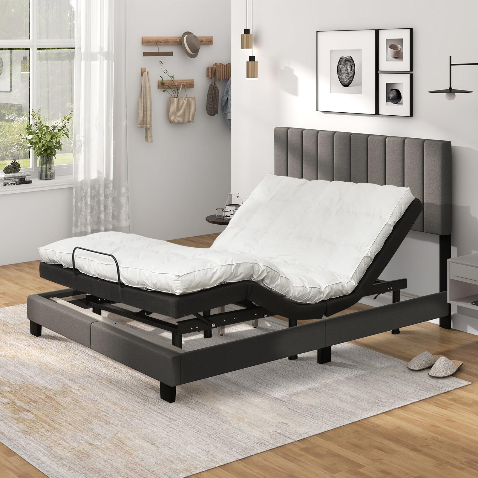 Giantex Queen Size Platform Bed Frame