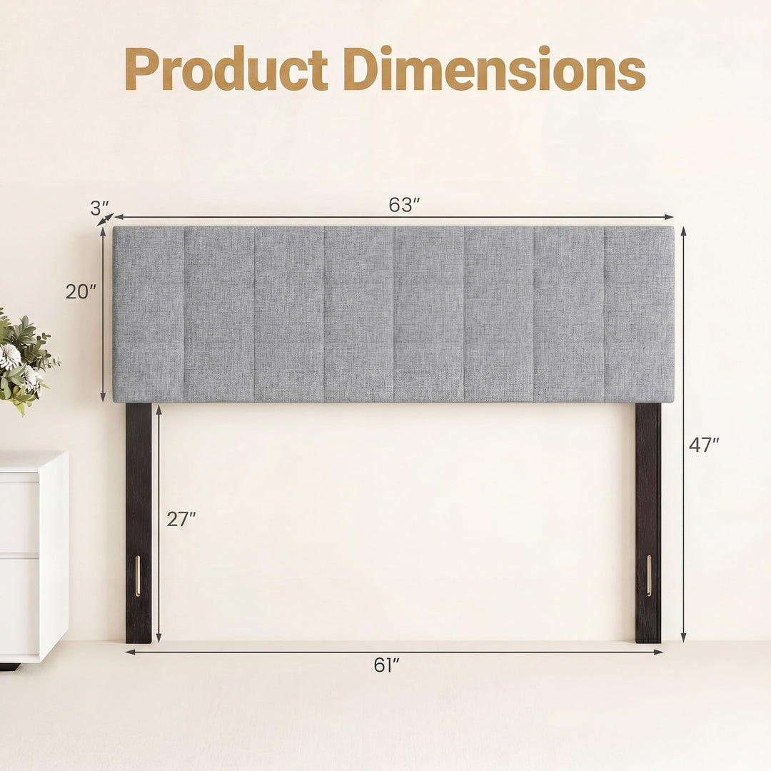 Giantex Queen/Full Size Linen Upholstered Headboard
