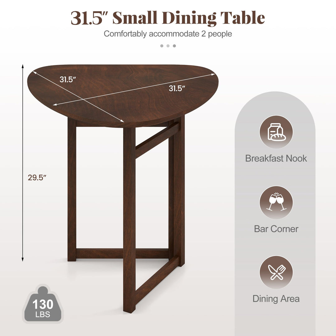 Giantex 31.5" Folding Dining Table for 2-3 Drop Leaf Dinner Table