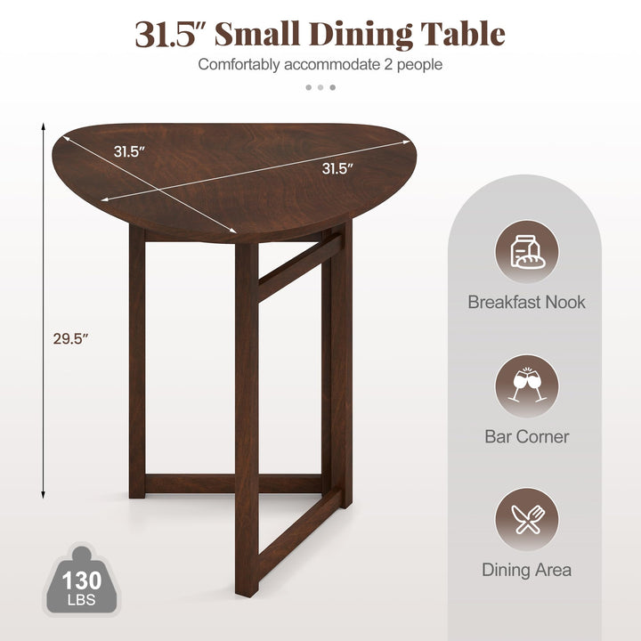 Giantex 31.5" Folding Dining Table for 2-3 Drop Leaf Dinner Table