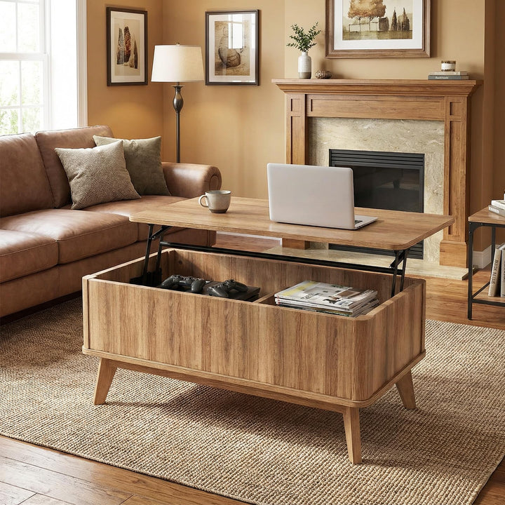 Giantex 35.5" Lift Top Coffee Table with Storage
