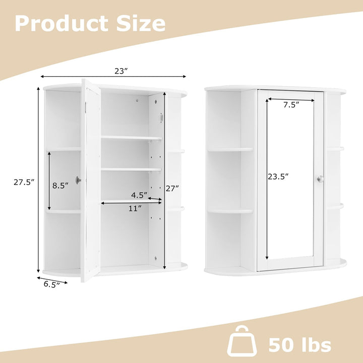 Giantex Medicine Cabinet, Bathroom Wall Cabinet with Mirror
