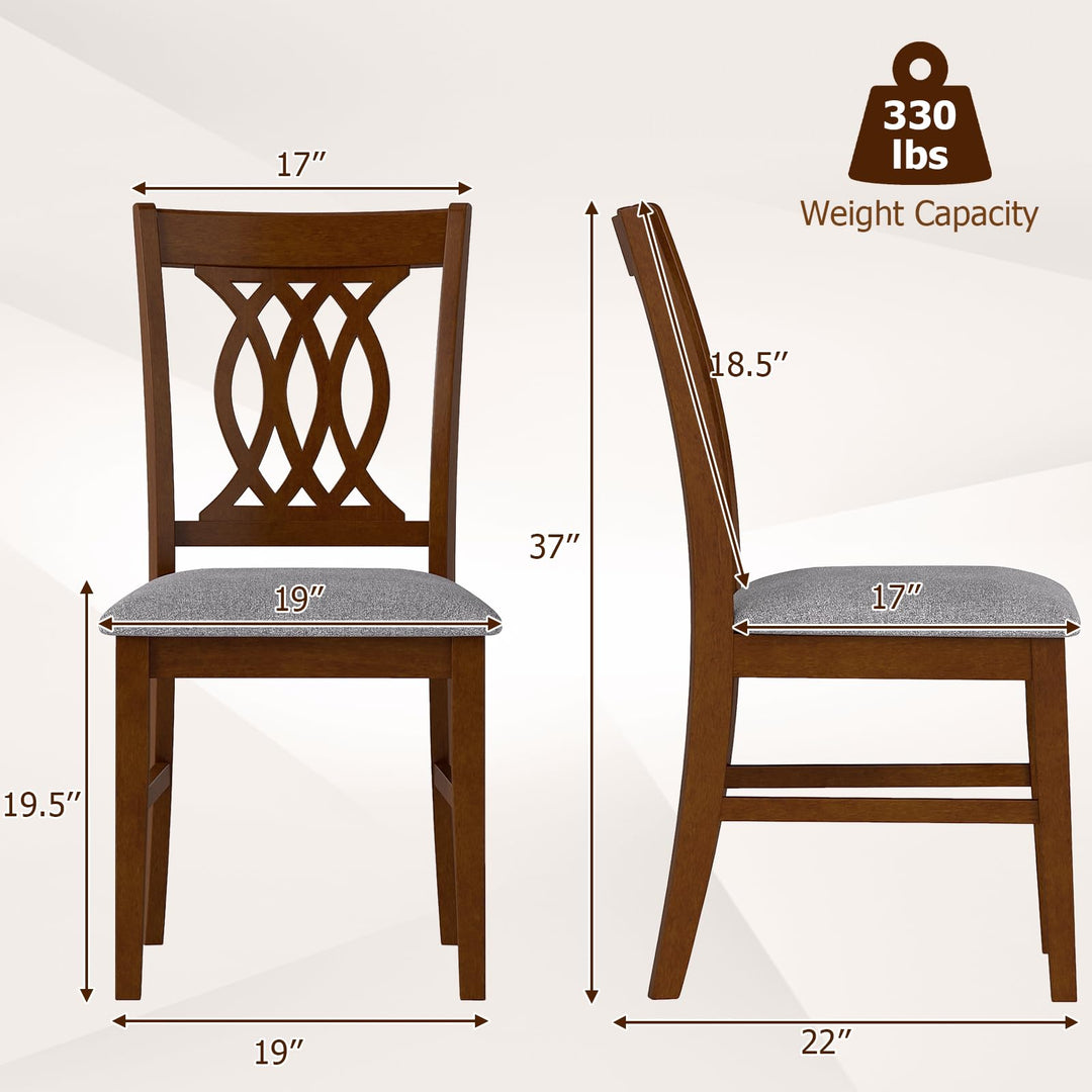 Giantex Upholstered Dining Chairs Set of 2/4 for Kitchen