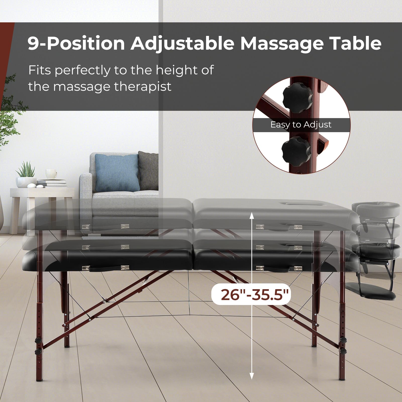 Portable Massage Table 84 Inch - Giantex