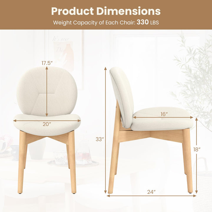 Giantex Soft Upholstered Boucle Kitchen Chairs with High-Density Sponge Padded