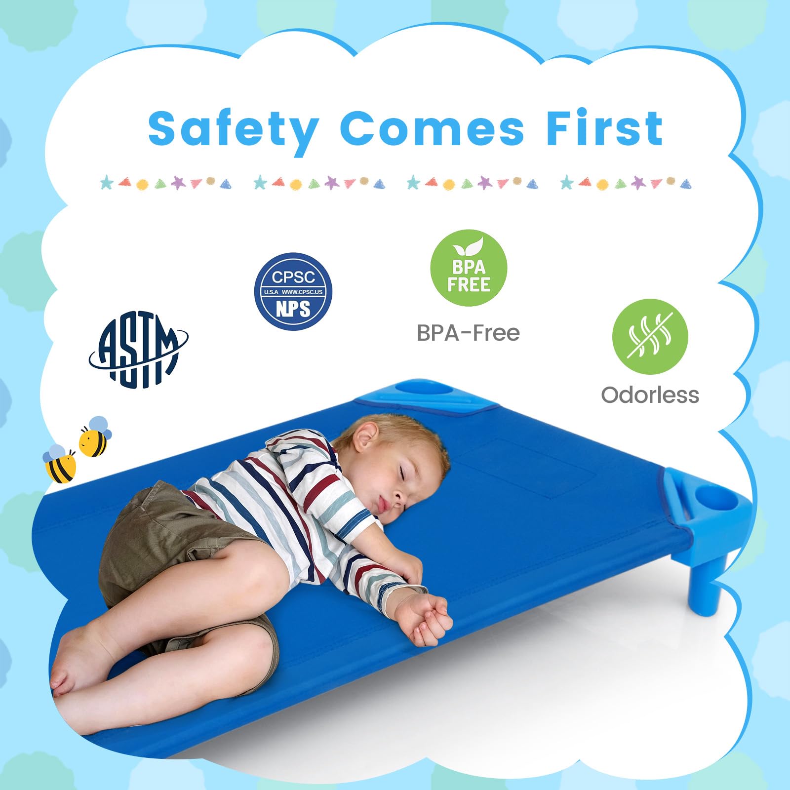 Giantex 6 PCS/4 PCS Stackable Daycare Cot for Kids