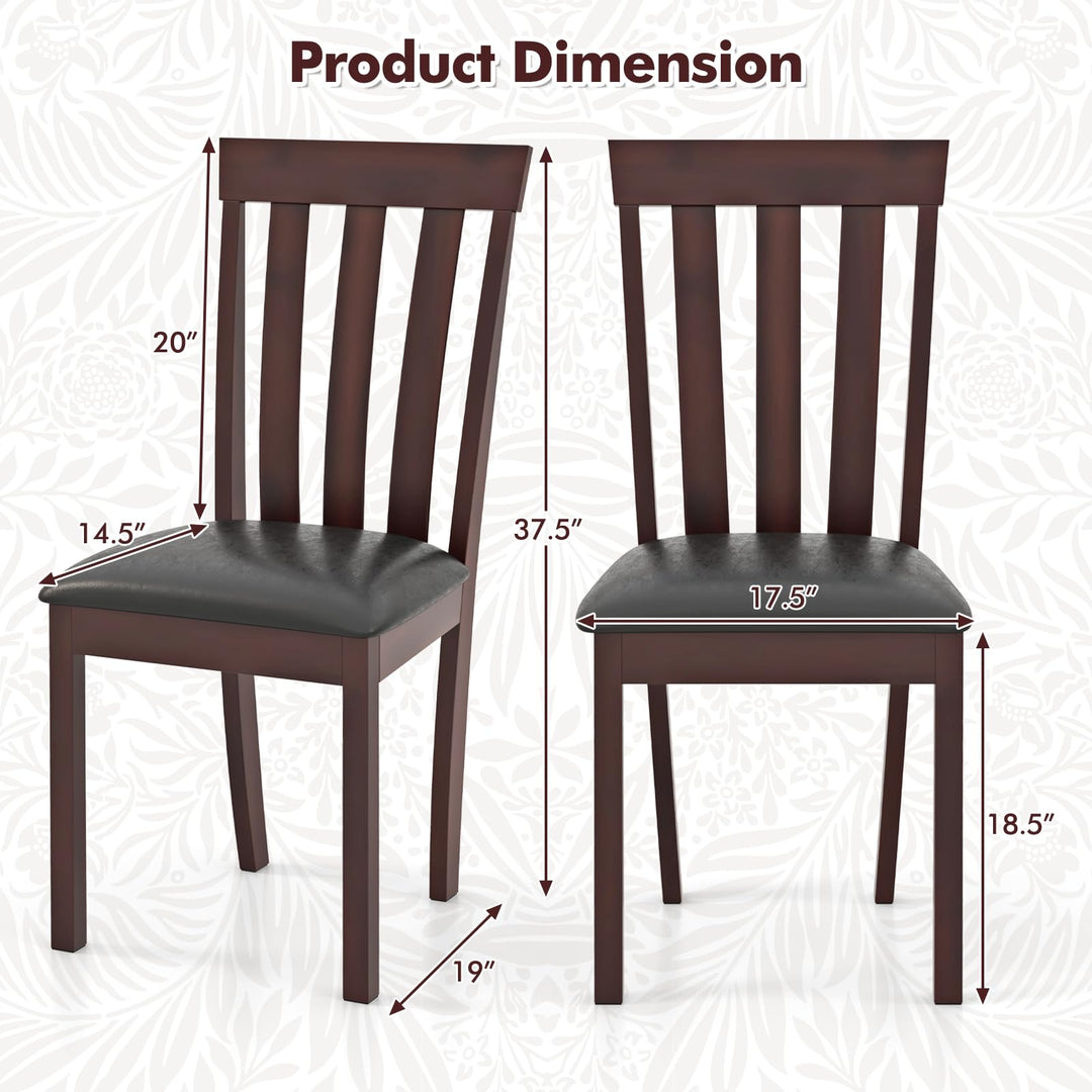 Giantex Wood Dining Chair, Mid Century Dining Side Chairs for Kitchen, Dining Room, Restaurant