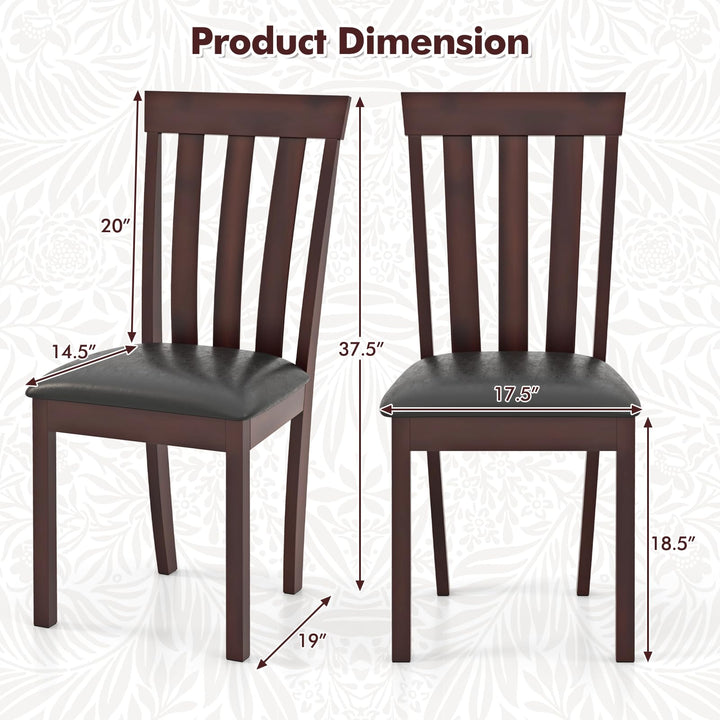 Giantex Wood Dining Chair, Mid Century Dining Side Chairs for Kitchen, Dining Room, Restaurant