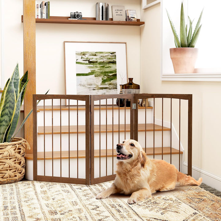 Giantex Freestanding Dog Gate for Small Medium Dogs