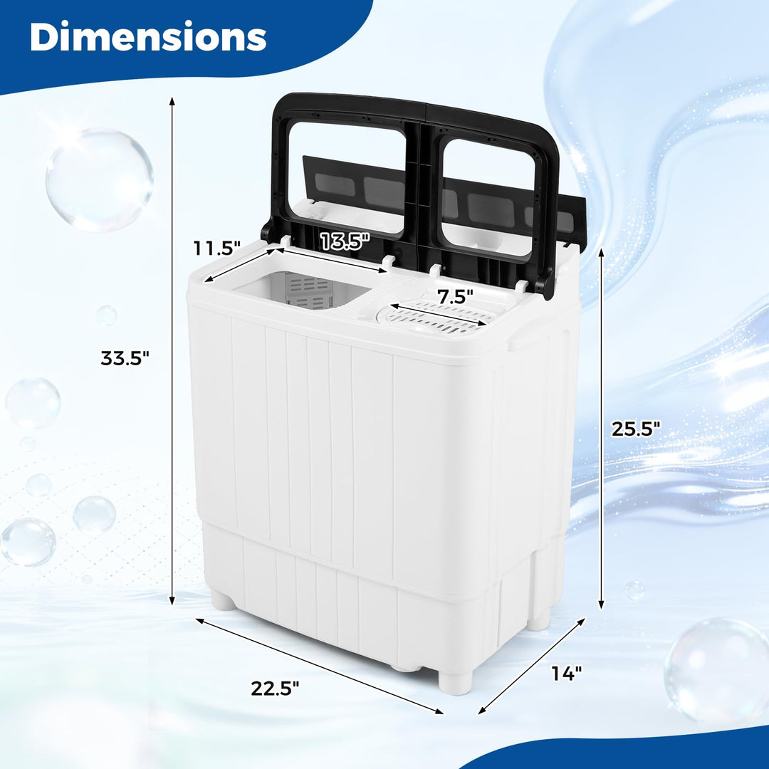 Giantex Portable Washing Machine 18 lbs Mini Laundry Machine with 11 LBS Washer
