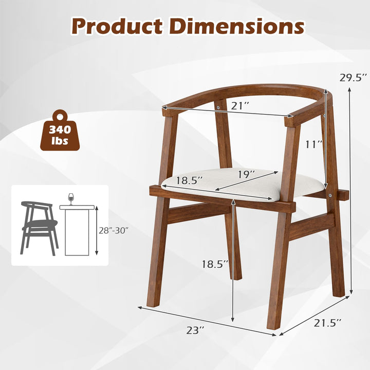 Giantex  2/4 Wooden Dining Chairs Set