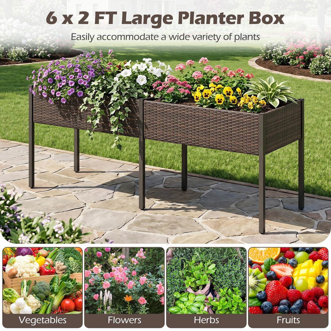 Giantex 6 x 2 FT Raised Garden Bed with Legs