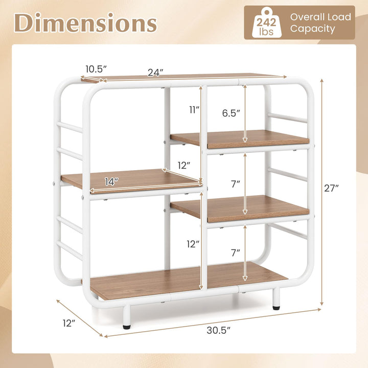 Giantex 5-Tier Industrial Bookcas Book Shelf Storage Organizer with Metal Frame