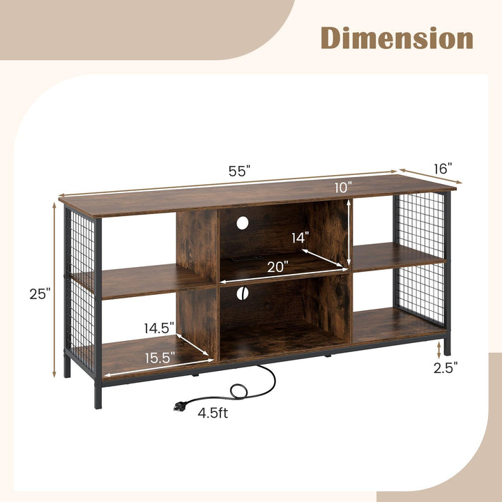 Giantex Industrial TV Stand for TVs up to 65 Inch