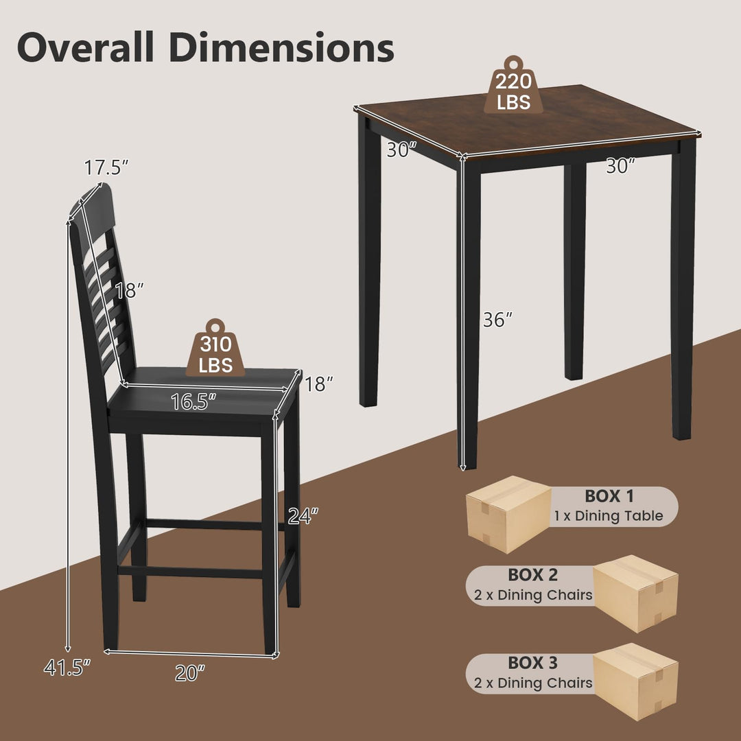 Giantex 5-Piece Dining Table Set for 4