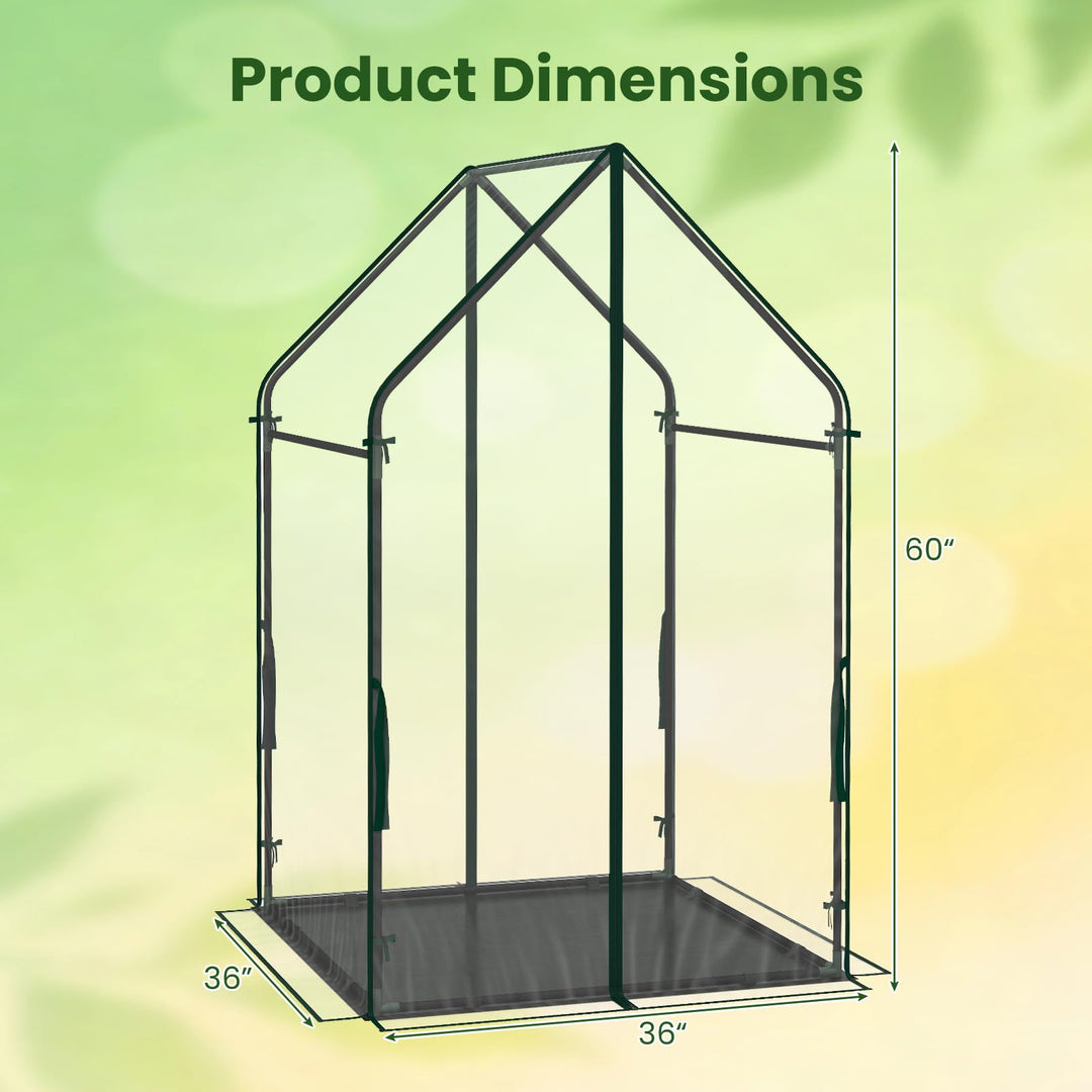 Giantex Mini Outdoor Portable Green House with Sturdy Metal Frame