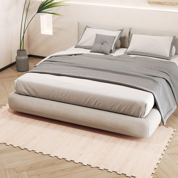 Giantex Wood Grain Floor Tiles Foam Mat