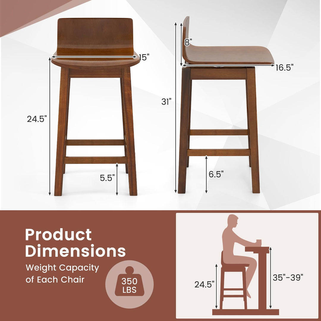Giantex 24.5" Swivel Bar Stools Set of 2/4