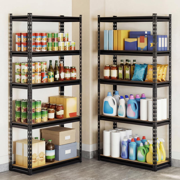 Giantex 5-Tier Metal Storage Shelves Heavy Duty Garage Shelving Units(1/2/3/4,30" W x 12" D x 60" H)