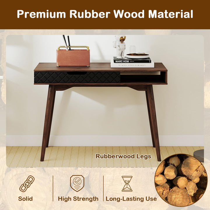 Giantex Mid Century Modern Desk 42.5" Vintage Computer Desk