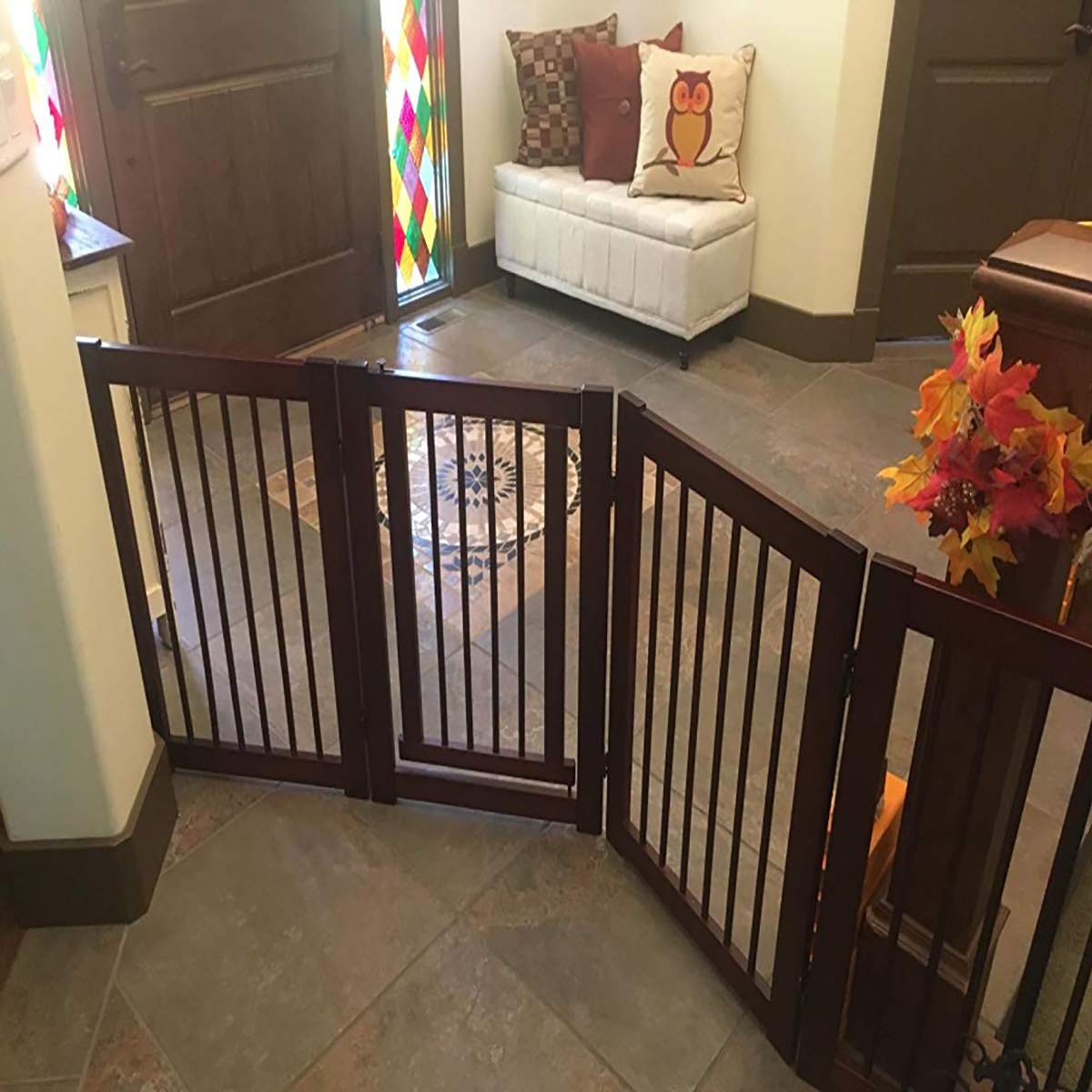 30" Configurable Folding 4 Panel Wood Fence