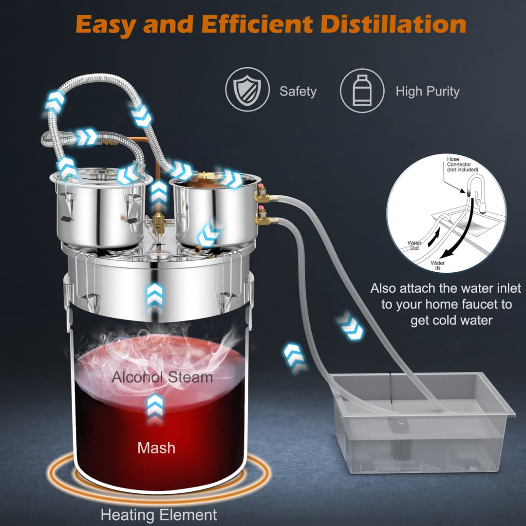 10 Gal Alcohol Still - Giantex