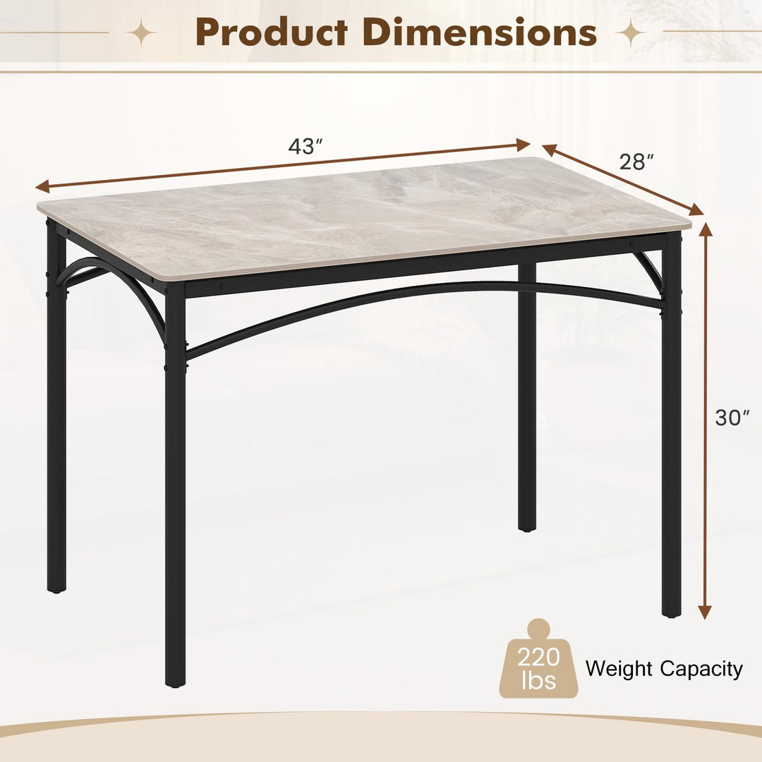 Giantex Dining Table with Large Faux Marble Tabletop
