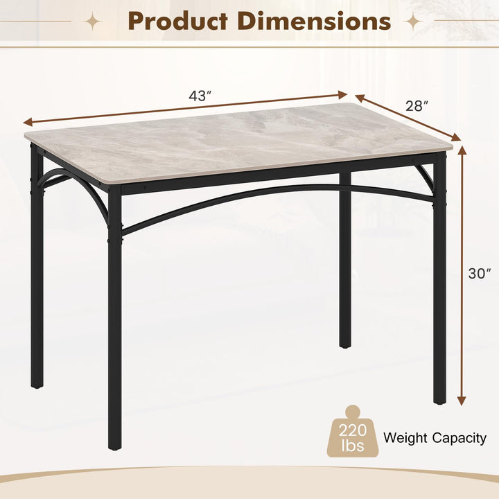 Giantex Dining Table with Large Faux Marble Tabletop