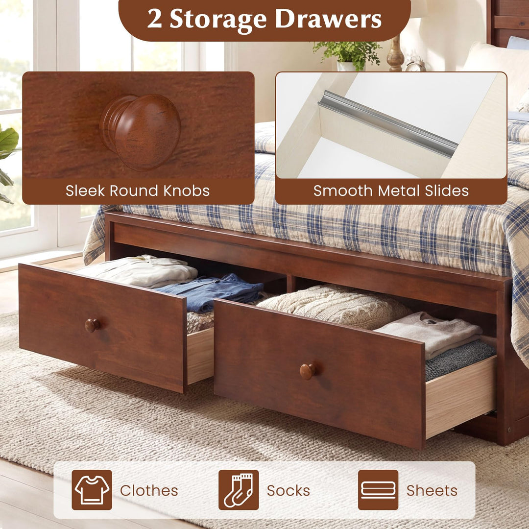 Giantex Bed Frame with Storage Drawers