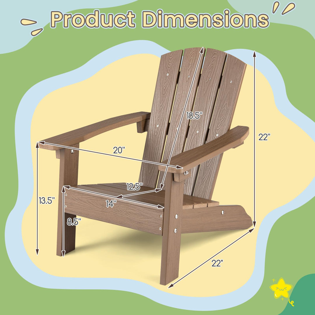 Giantex Kids Adirondack Chair | All-Weather HIPS Children&
