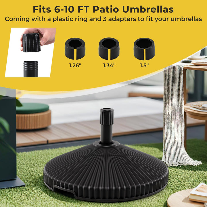 Giantex 55 lbs HDPE Patio Umbrella Stand Portable Pole Holder