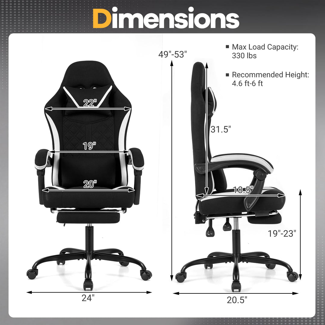 Giantex Ergonomic Computer Desk Chair with Headrest, Lumbar Support