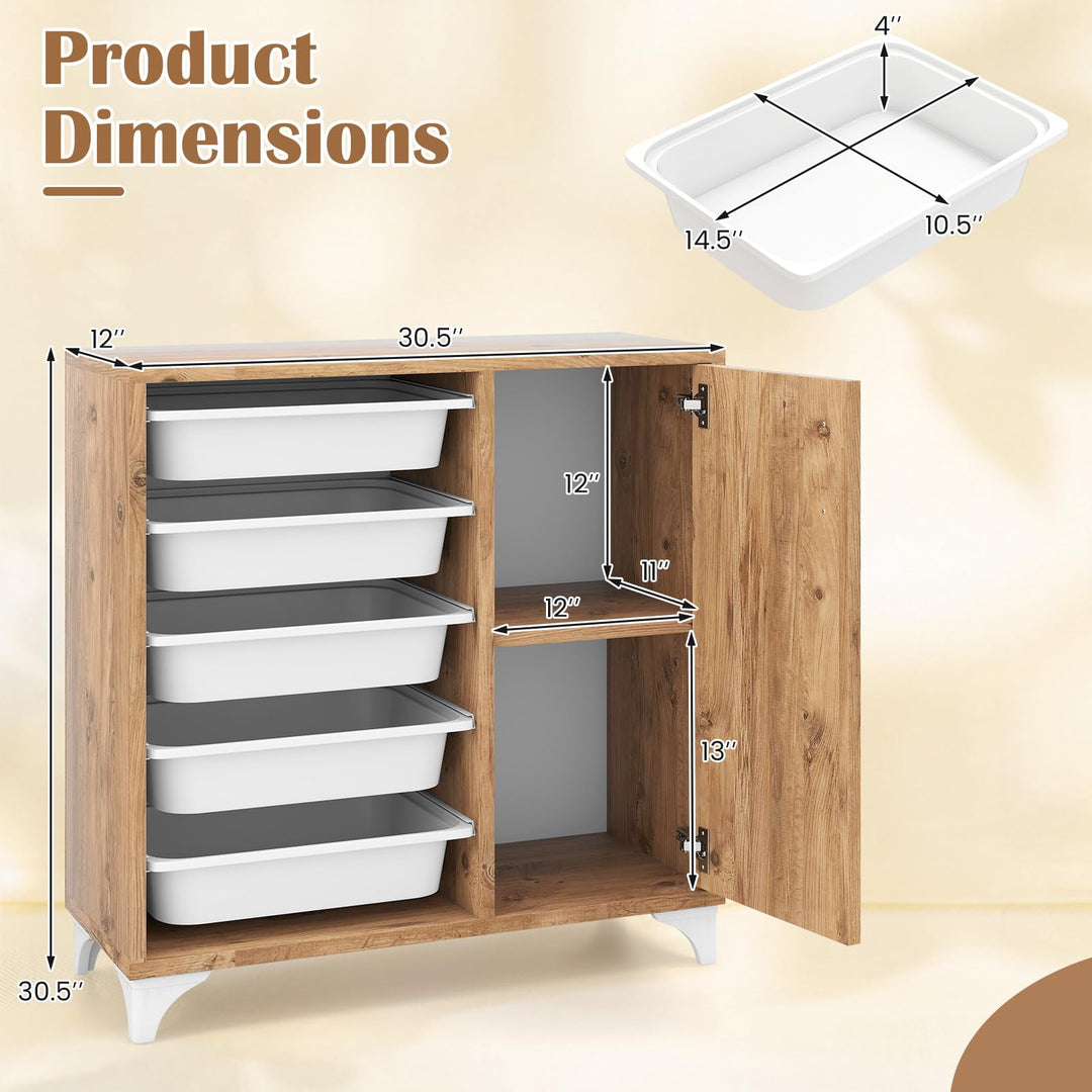 Giantex Buffet Cabinet Sideboard with Plastic Storage Drawer