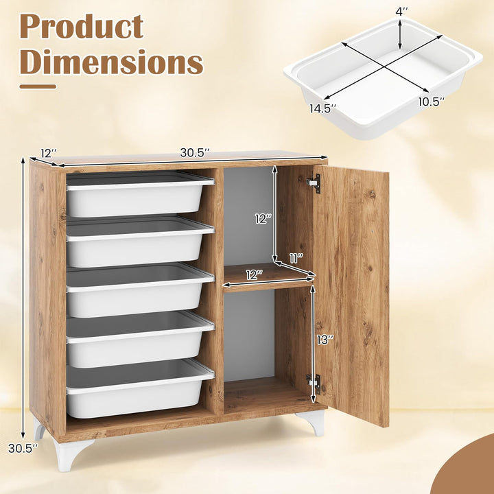 Giantex Buffet Cabinet Sideboard with Plastic Storage Drawer