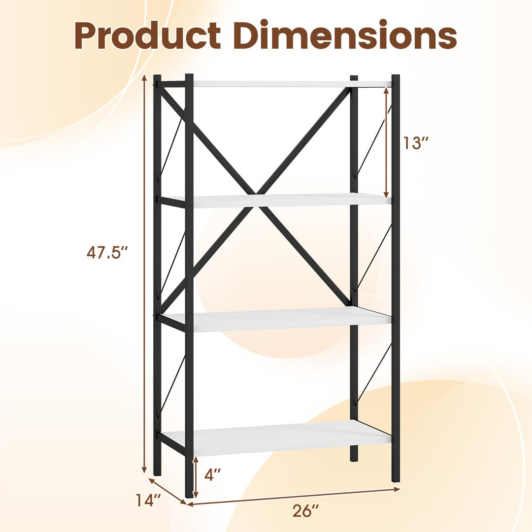 Giantex Modern Bookcase with Heavy-Duty Metal Frame