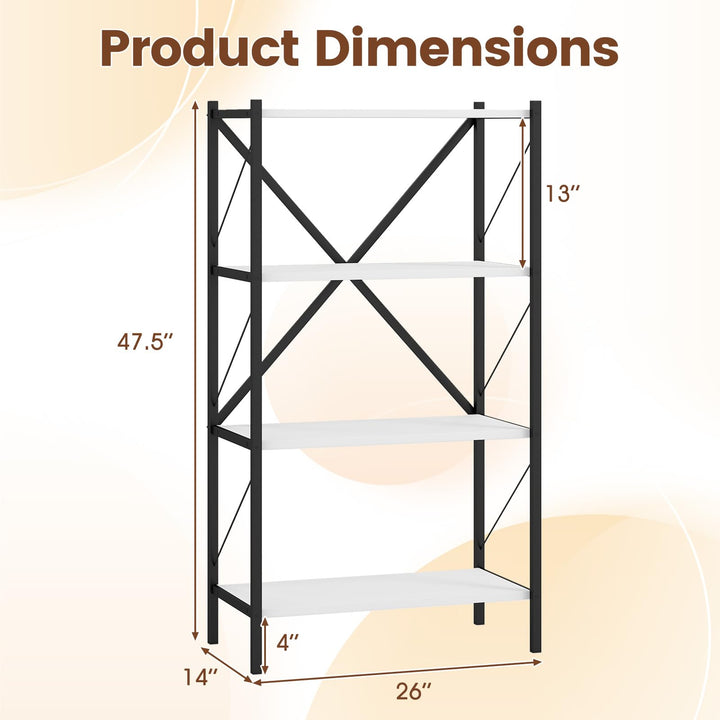 Giantex Modern Bookcase with Heavy-Duty Metal Frame